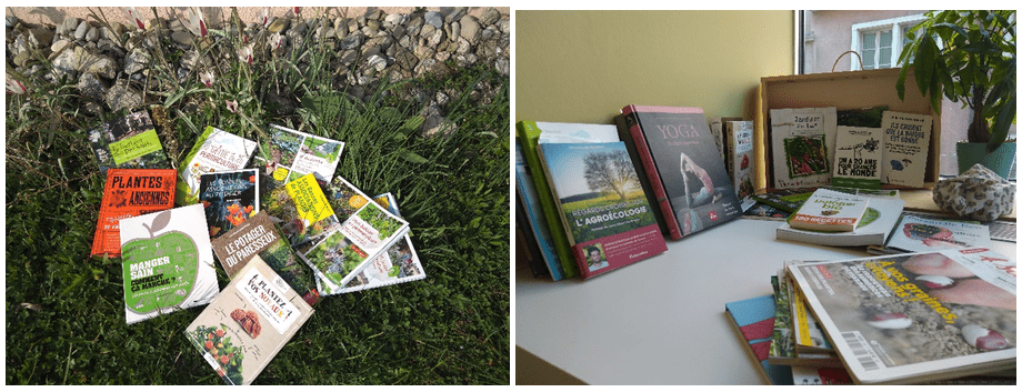 Différents livres sur la permaculture