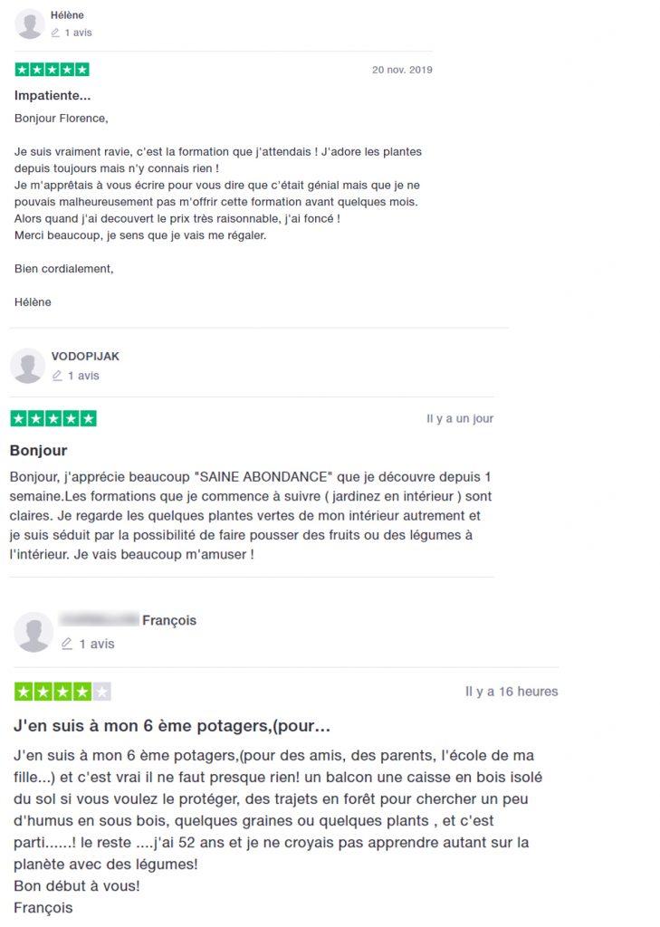 Avis clients jardiner en intérieur